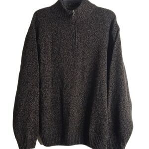 Iceland  mens wool blend made in Italy quarter zip pullover sweater size XL